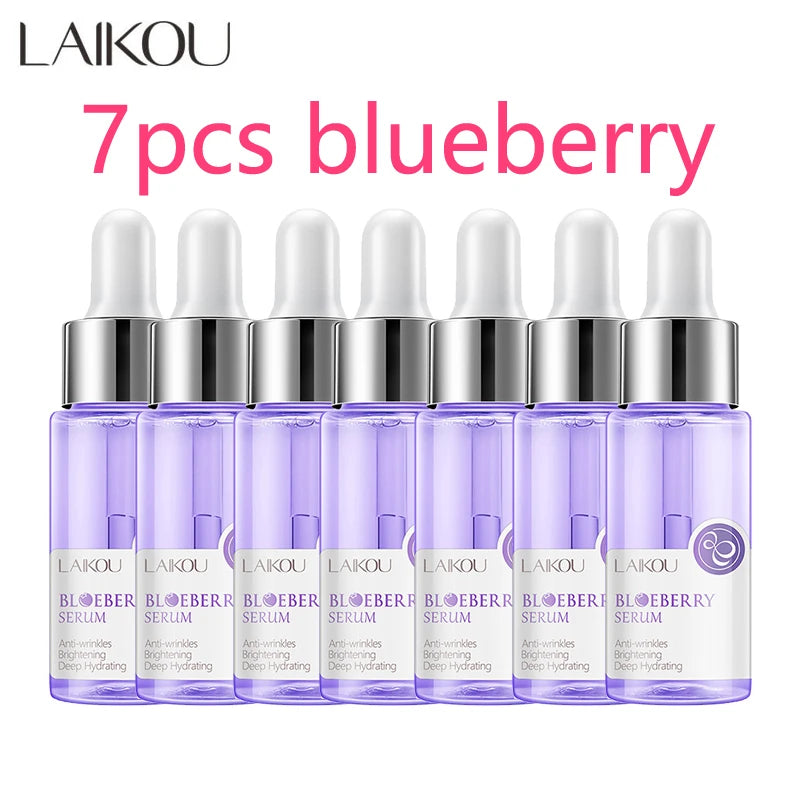 🌟 LAIKOU Sérum Visage 7 Flacons – 24K Or, Escargot, Sakura, Acide Hyaluronique, Vitamine C & Niacinamide