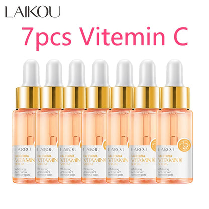 🌟 LAIKOU Sérum Visage 7 Flacons – 24K Or, Escargot, Sakura, Acide Hyaluronique, Vitamine C & Niacinamide