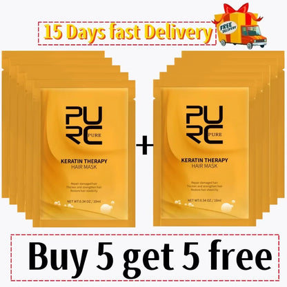 PURC Masque Capillaire 8 Secondes – Soin Lissant et Réparateur à la Kératine